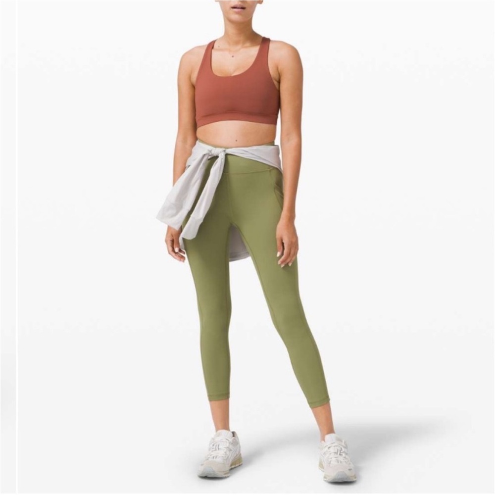 Lululemon Invigorate High-Rise Tight 25" Bronze Green size 2